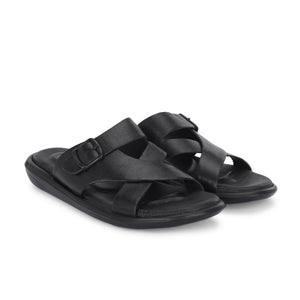 Egoss Leather Slippers For Men