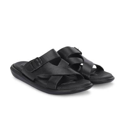 Egoss Leather Slippers For Men