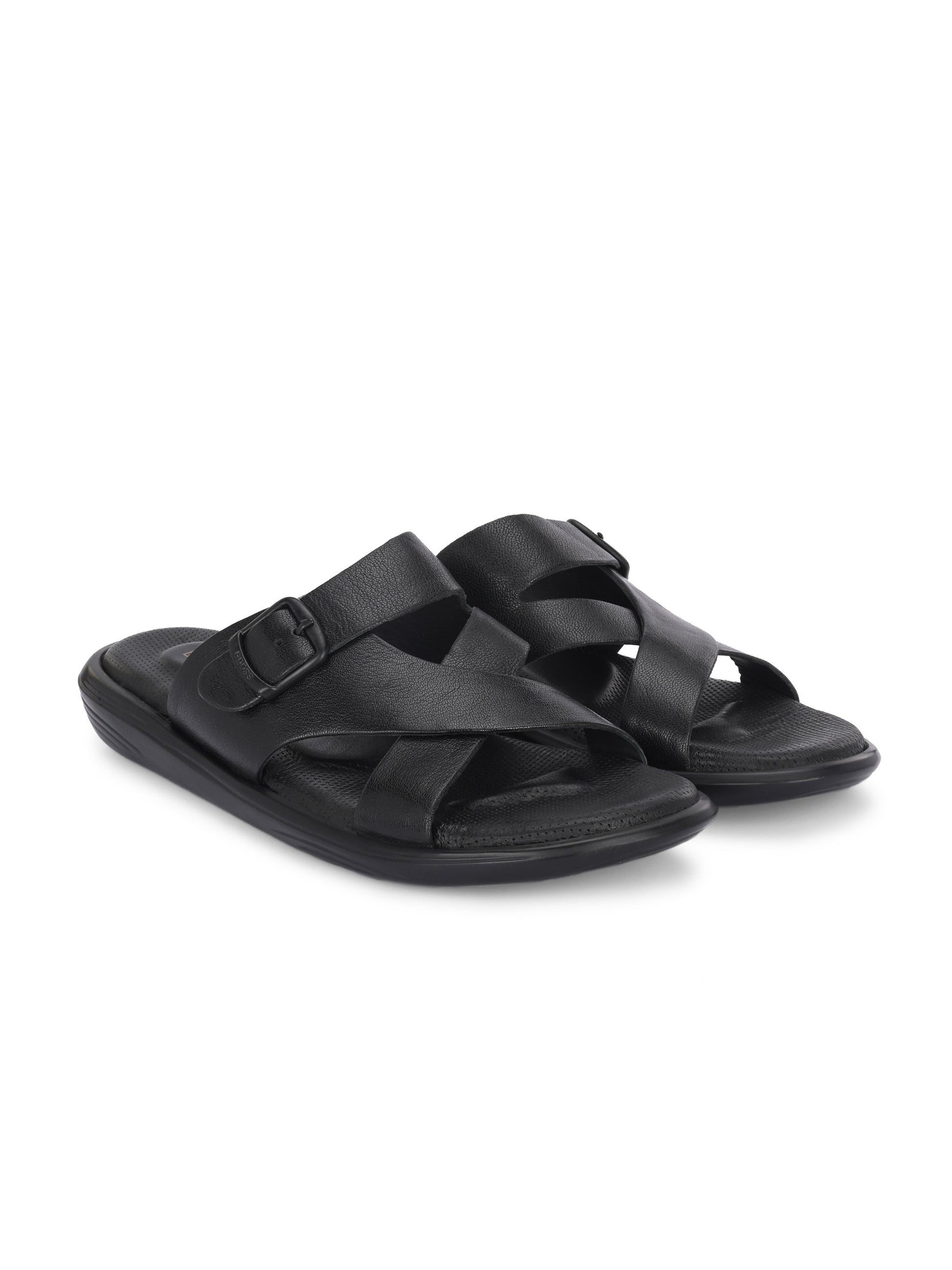 Egoss Leather Slippers For Men