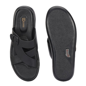 Egoss Leather Slippers For Men