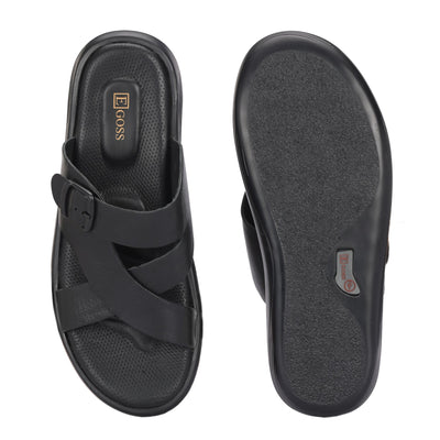 Egoss Leather Slippers For Men