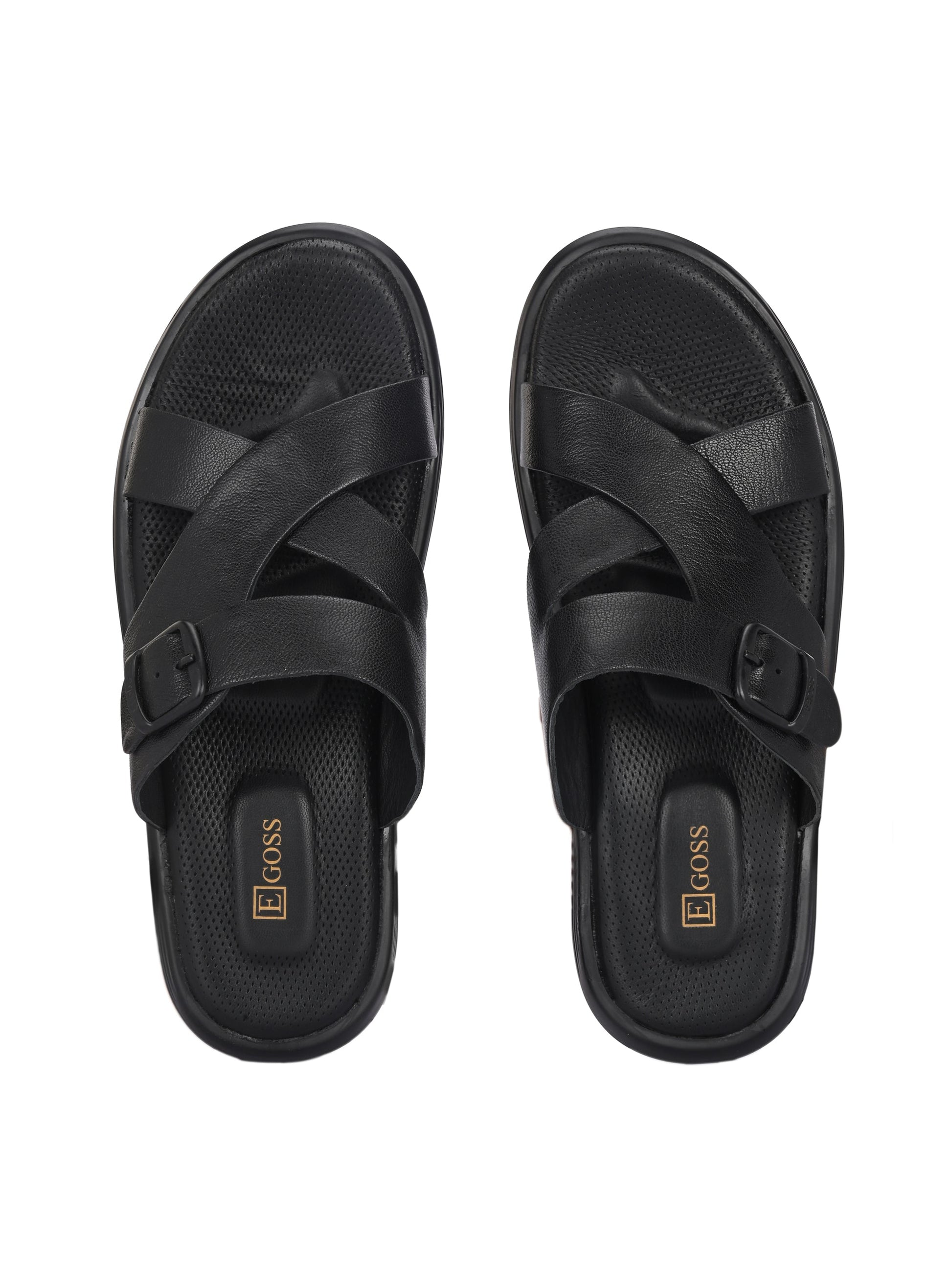 Egoss Leather Slippers For Men