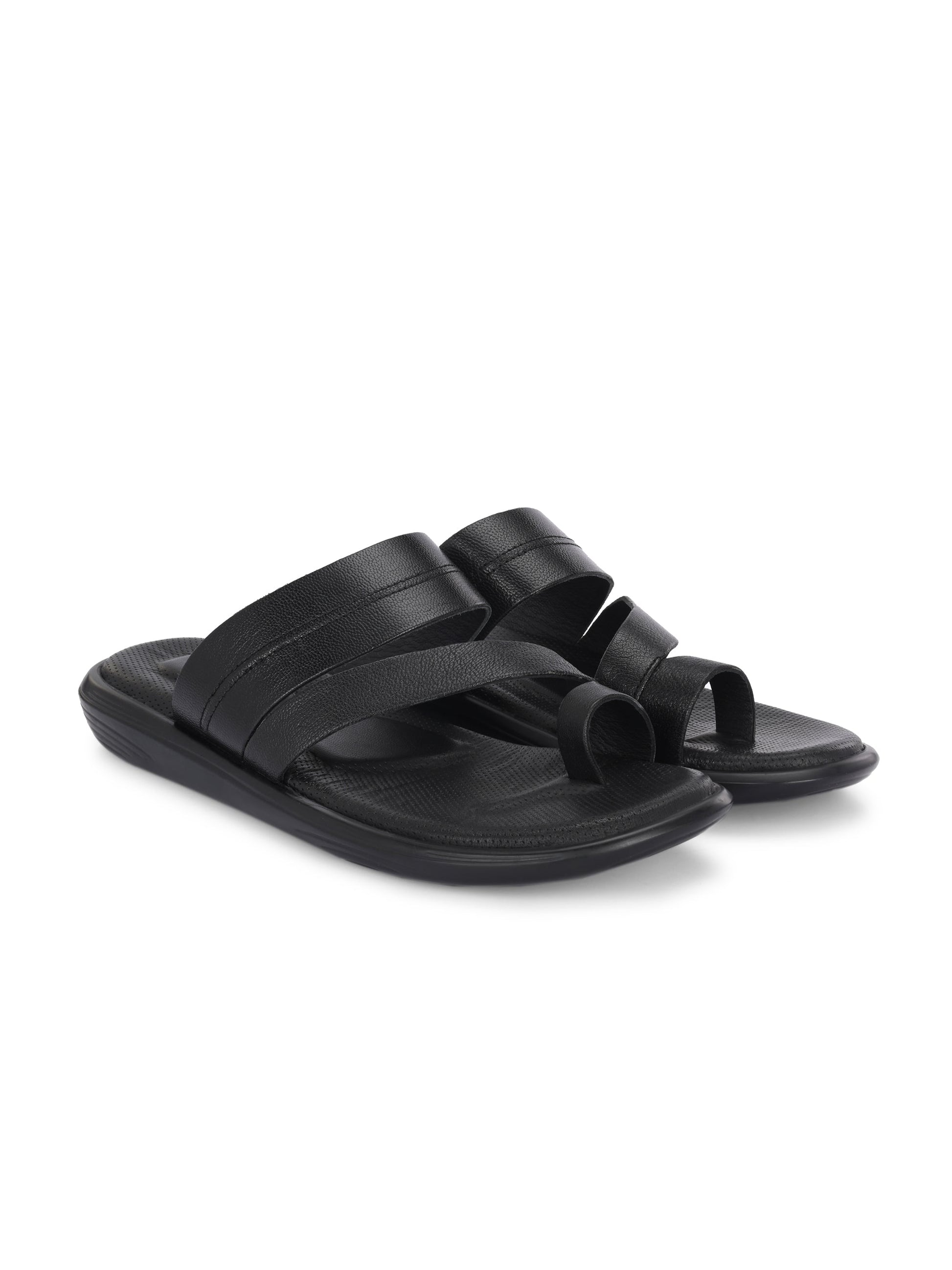 Egoss Leather Slippers For Men