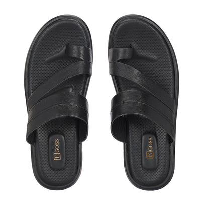 Egoss Leather Slippers For Men