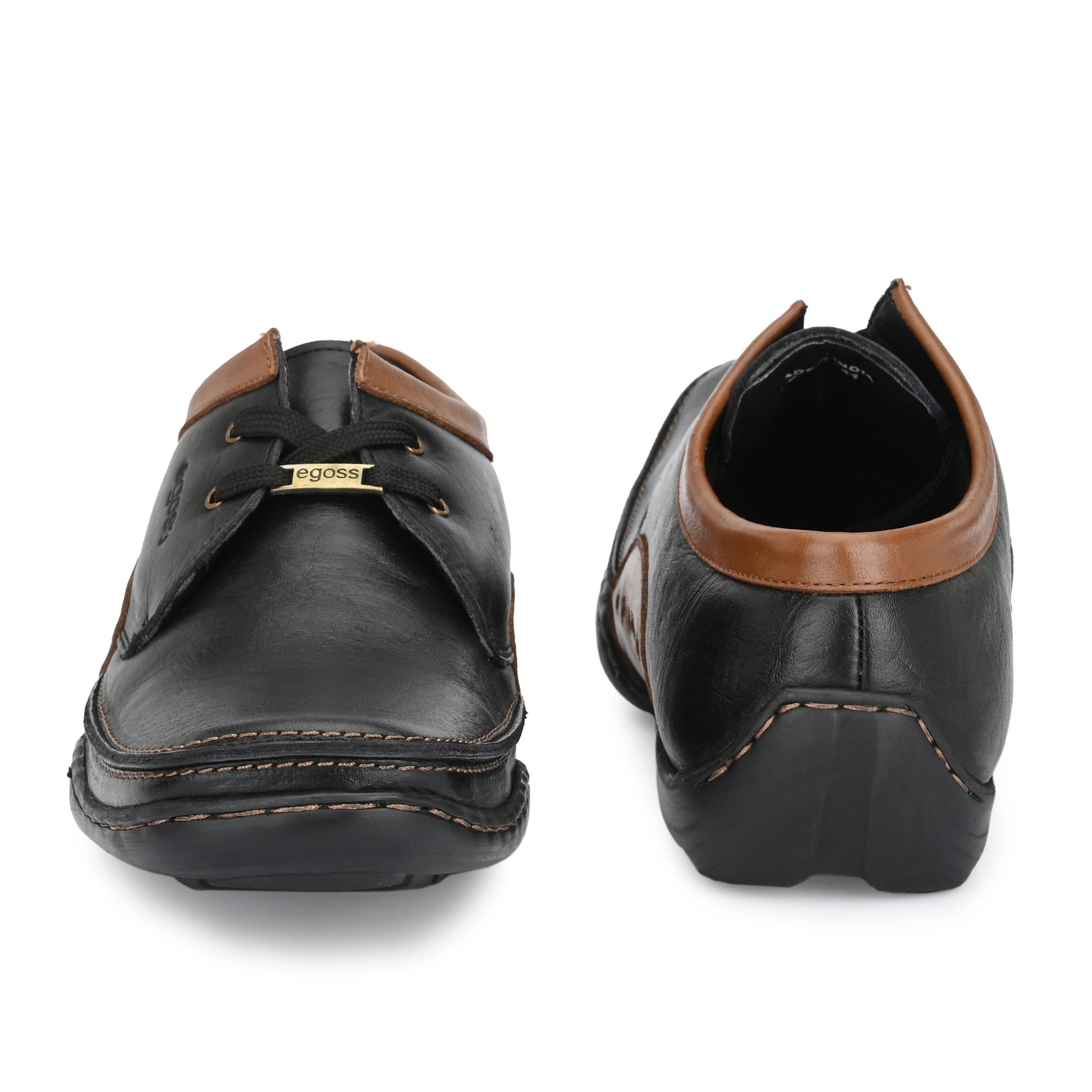 Egoss Casual Derby Lace Up Leather Shoes For Men
