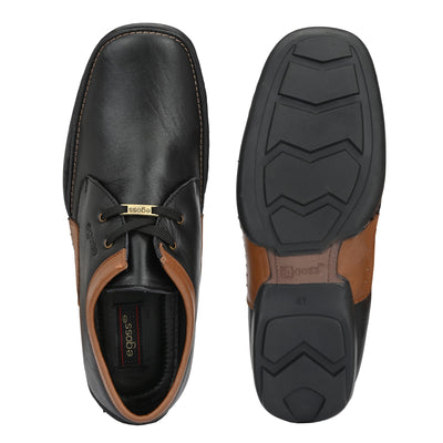 Egoss Casual Derby Lace Up Leather Shoes For Men