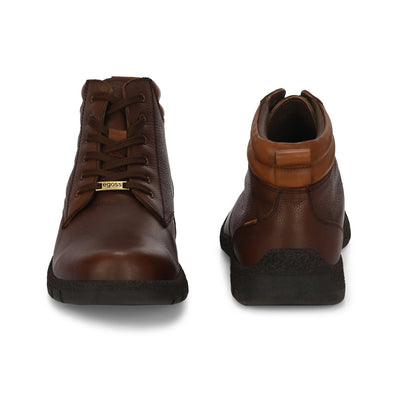 Mudtrail Lace-Up High Ankle Boots by Aspeerio