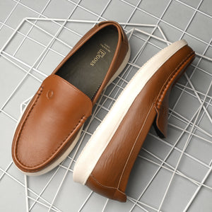 Egoss Gold Slip-On Sneakers For Men
