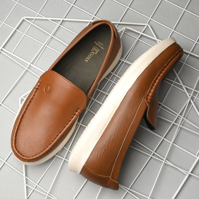 Egoss Gold Slip-On Sneakers For Men