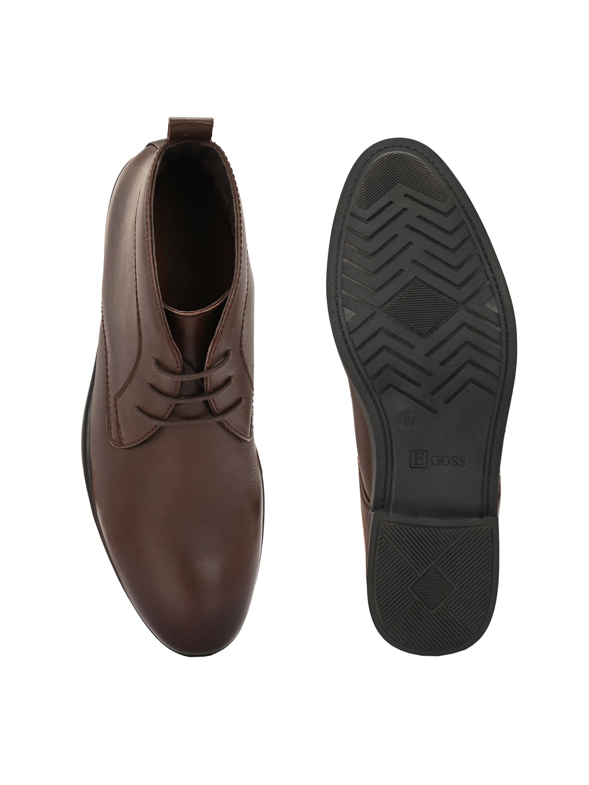 Egoss Leather Chukka Boots For Men