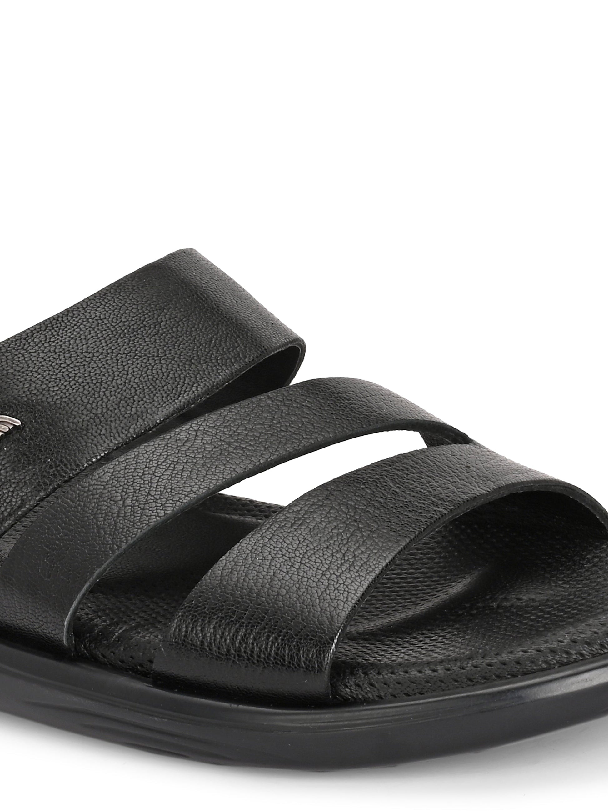 Egoss Leather Slippers For Men