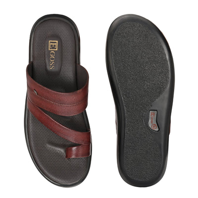 Egoss Leather Slippers For Men