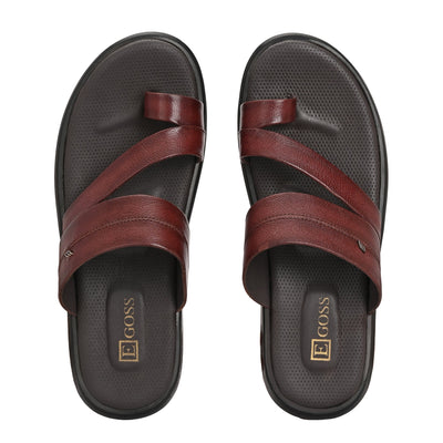 Egoss Leather Slippers For Men