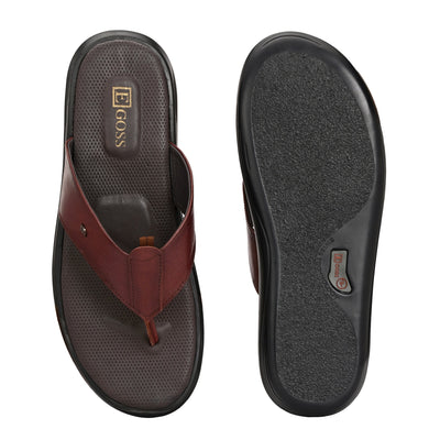 Egoss Leather Slippers For Men