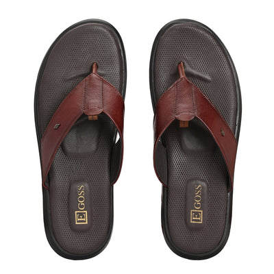 Egoss Leather Slippers For Men