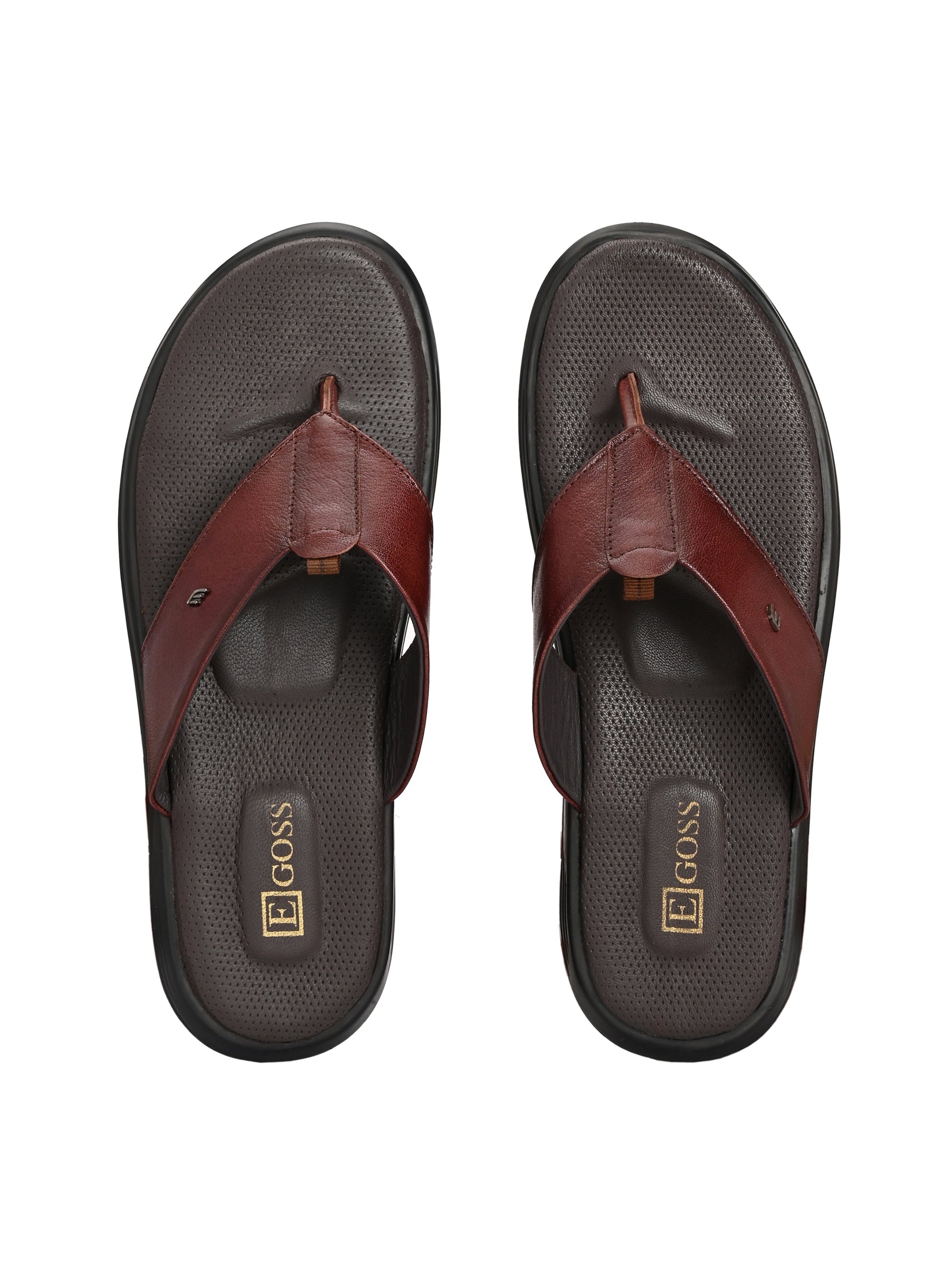 Egoss Leather Slippers For Men