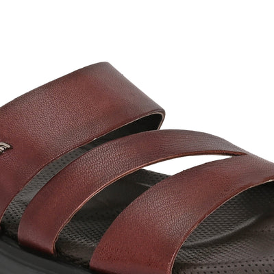 Egoss Leather Slippers For Men