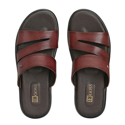 Egoss Leather Slippers For Men