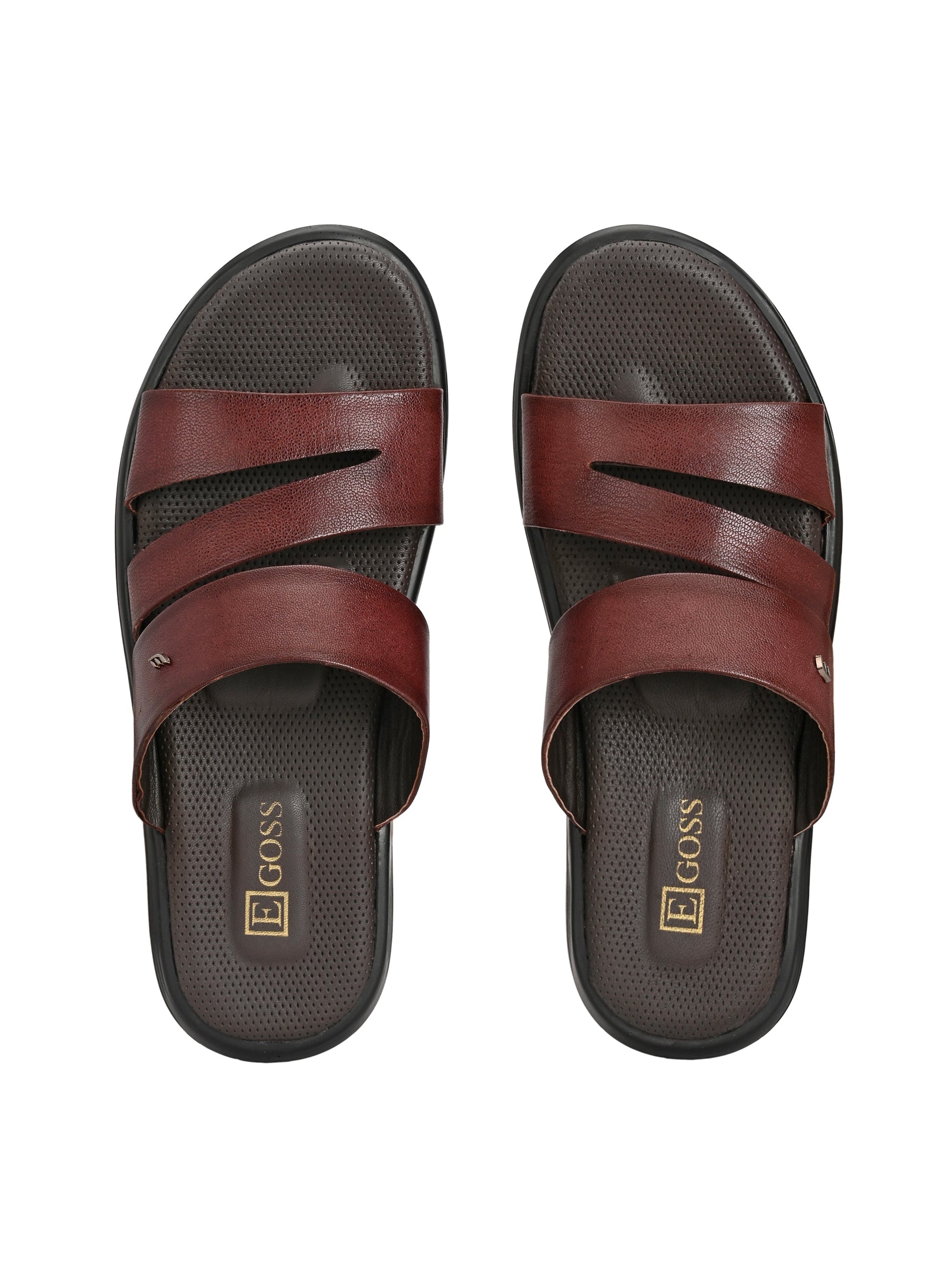 Egoss Leather Slippers For Men