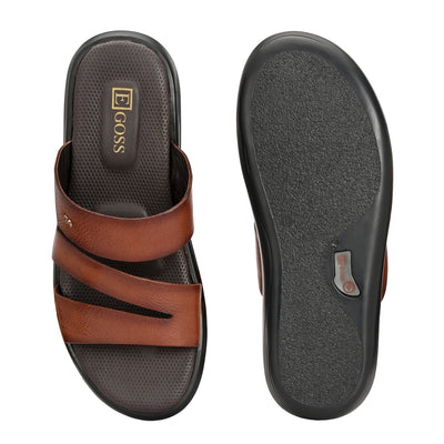 Egoss Leather Slippers For Men