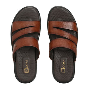 Egoss Leather Slippers For Men
