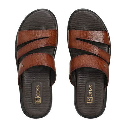 Egoss Leather Slippers For Men