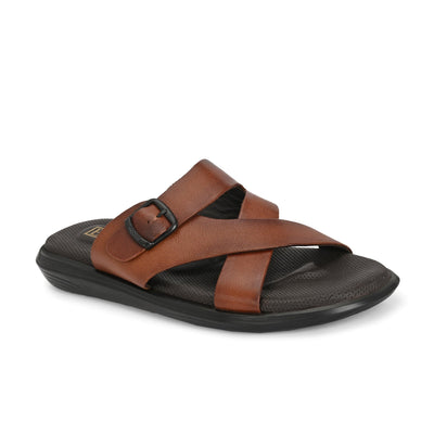 Egoss Leather Slippers For Men