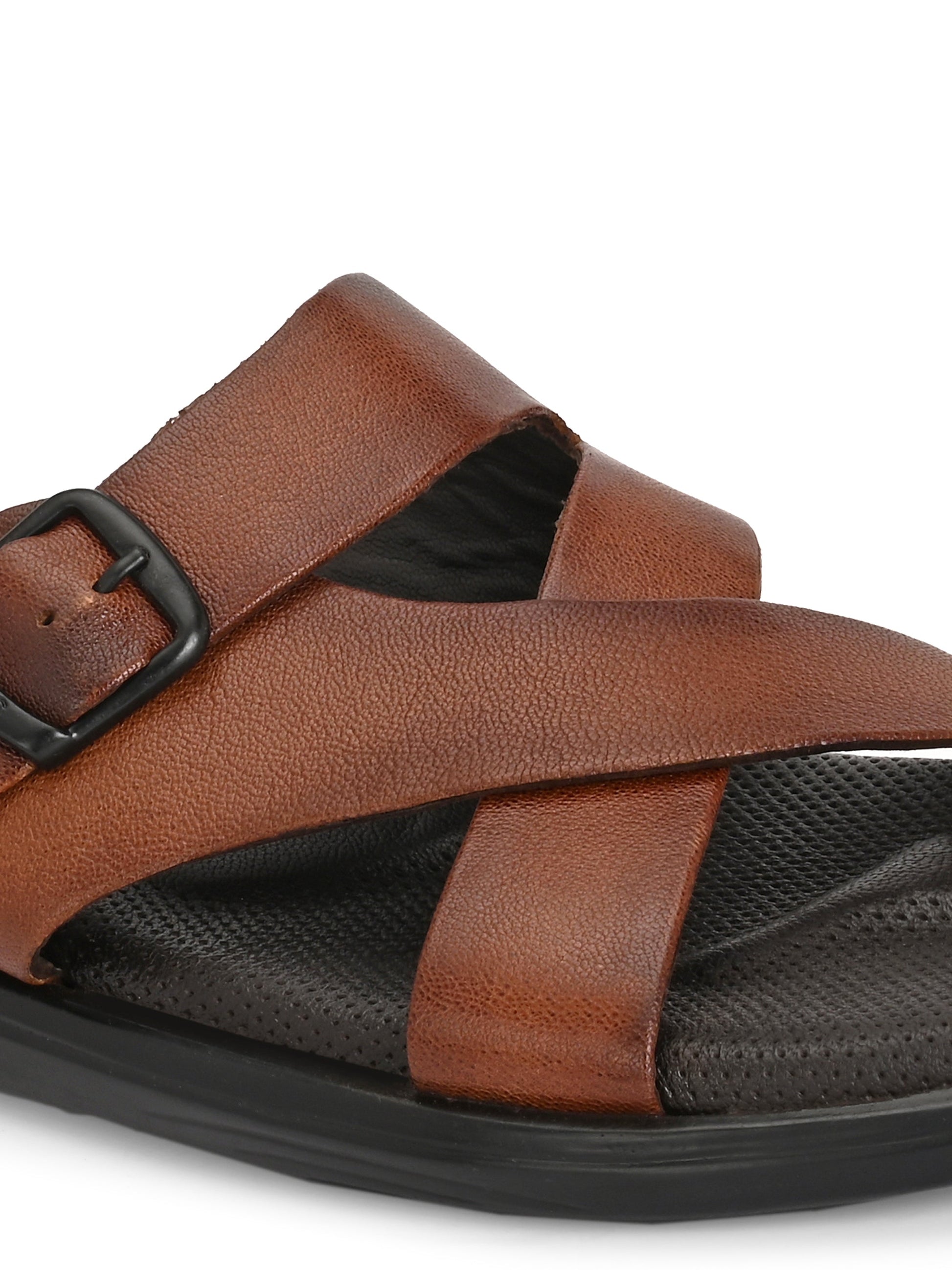Egoss Leather Slippers For Men
