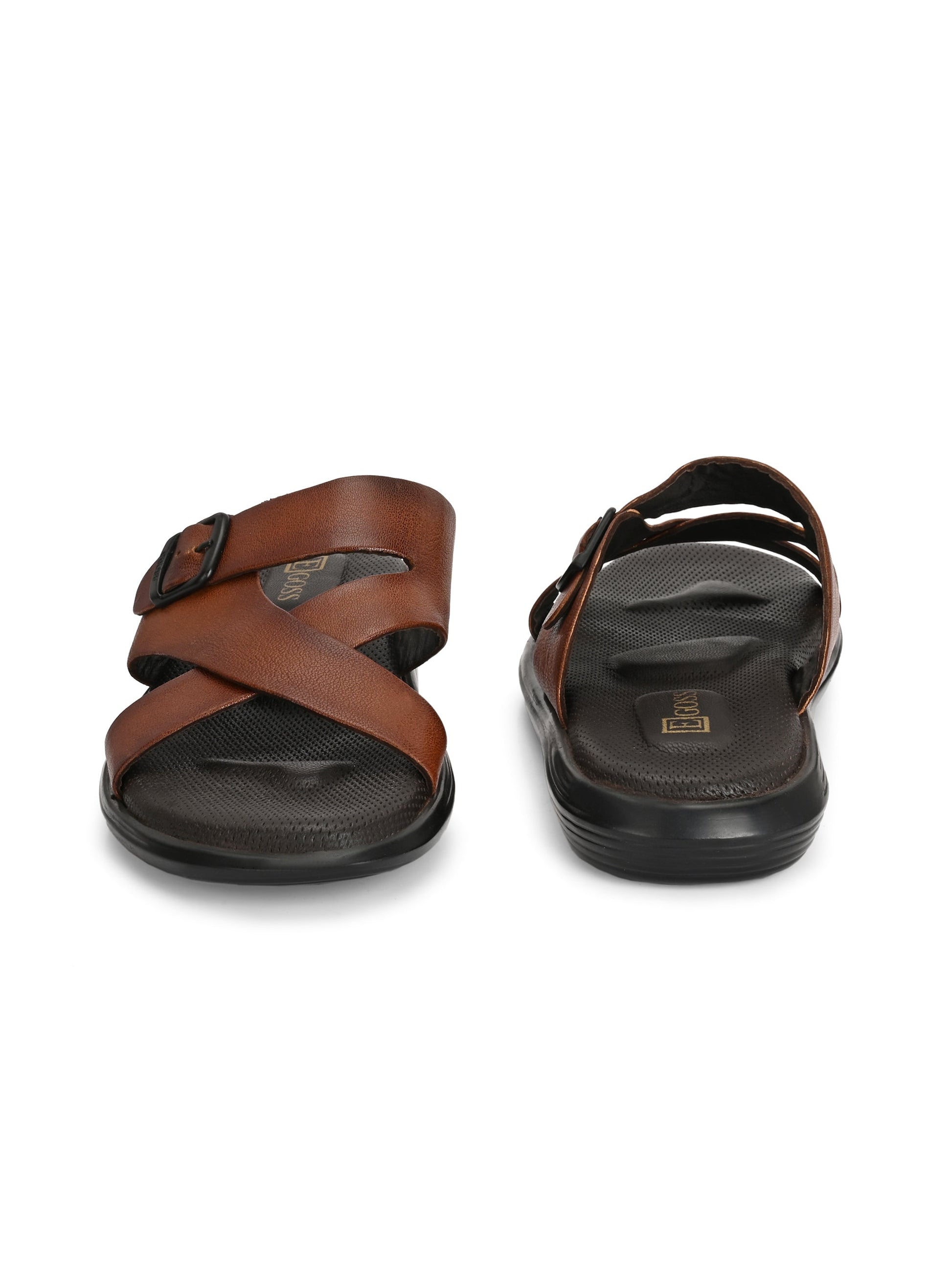 Egoss Leather Slippers For Men