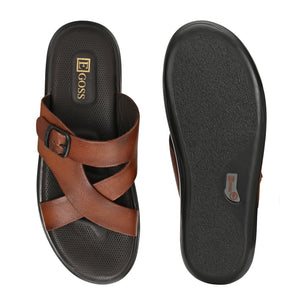Egoss Leather Slippers For Men