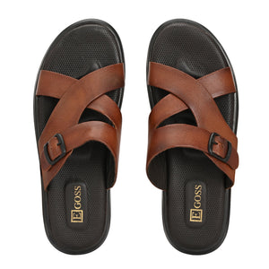 Egoss Leather Slippers For Men