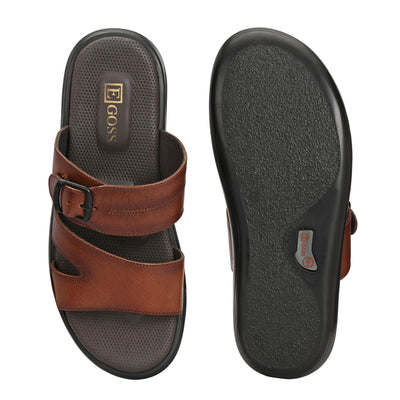 Egoss Leather Slippers For Men