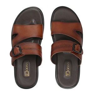 Egoss Leather Slippers For Men
