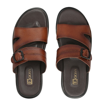 Egoss Leather Slippers For Men
