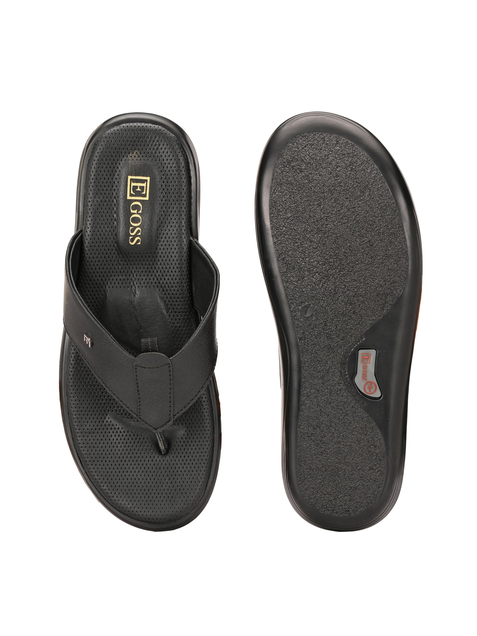 Egoss Leather Slippers For Men