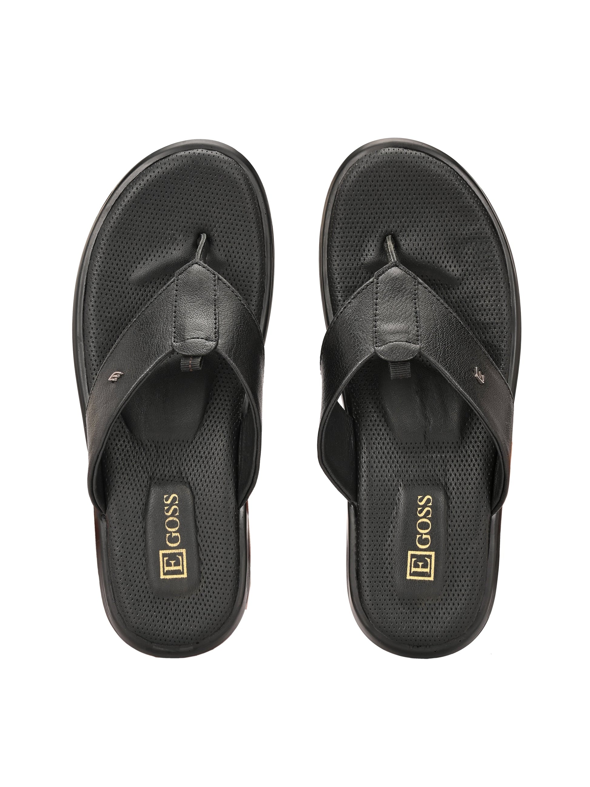 Egoss Leather Slippers For Men