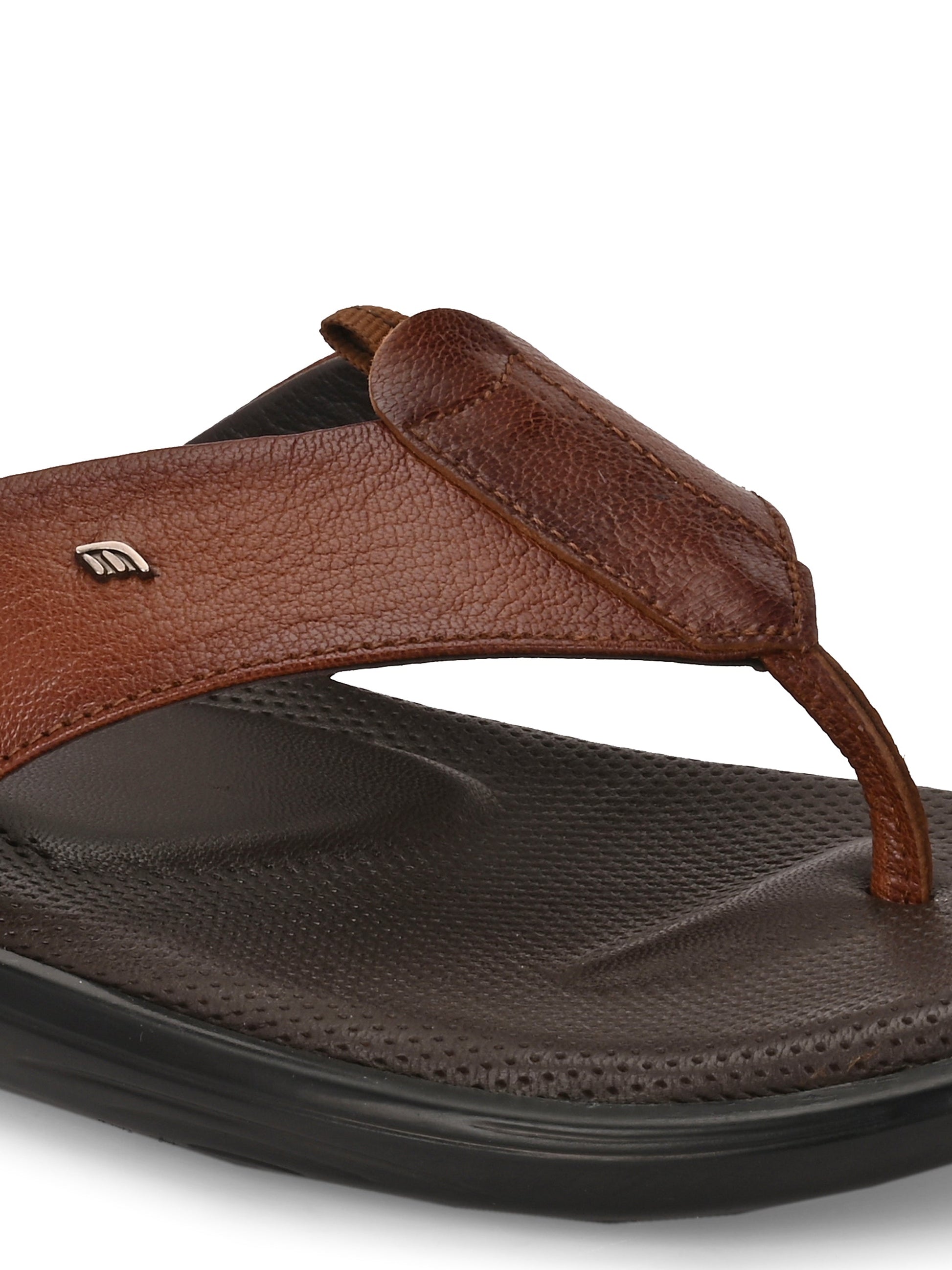 Egoss Leather Slippers For Men