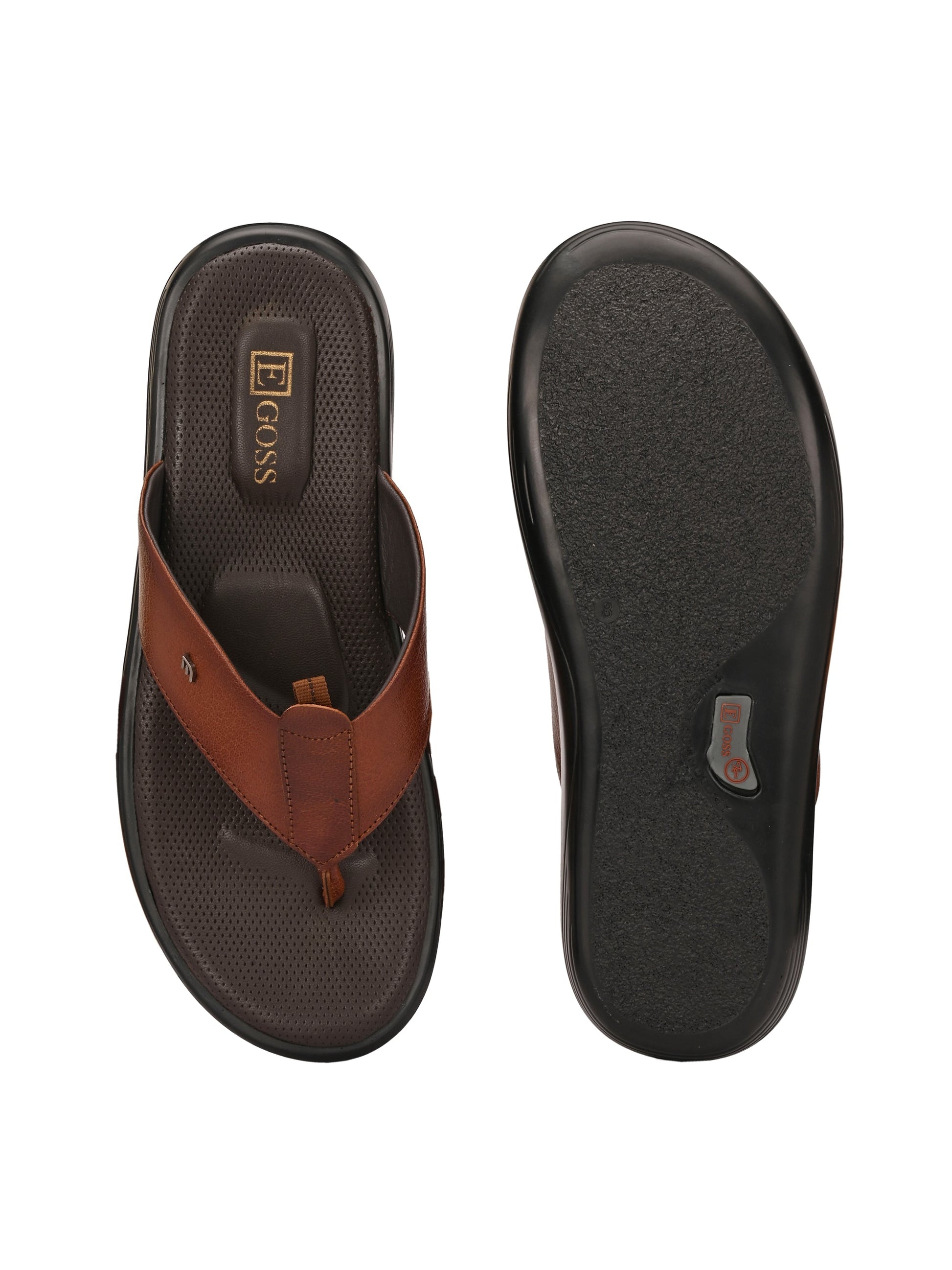 Egoss Leather Slippers For Men