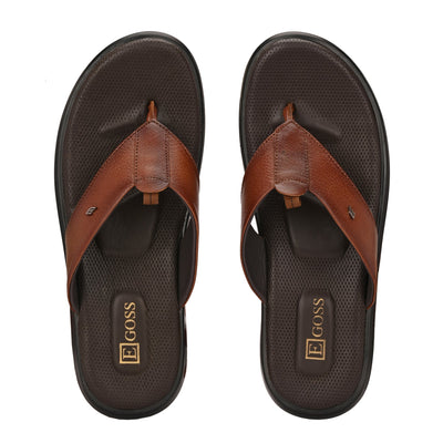 Egoss Leather Slippers For Men