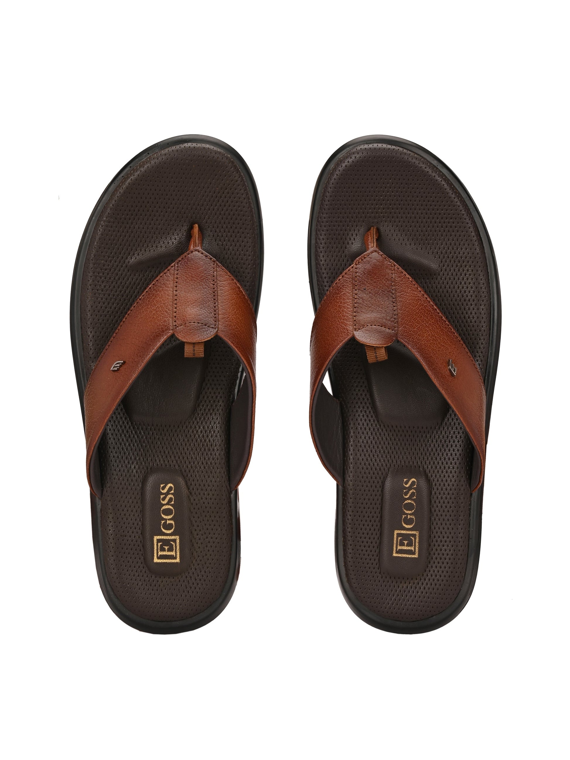 Egoss Leather Slippers For Men