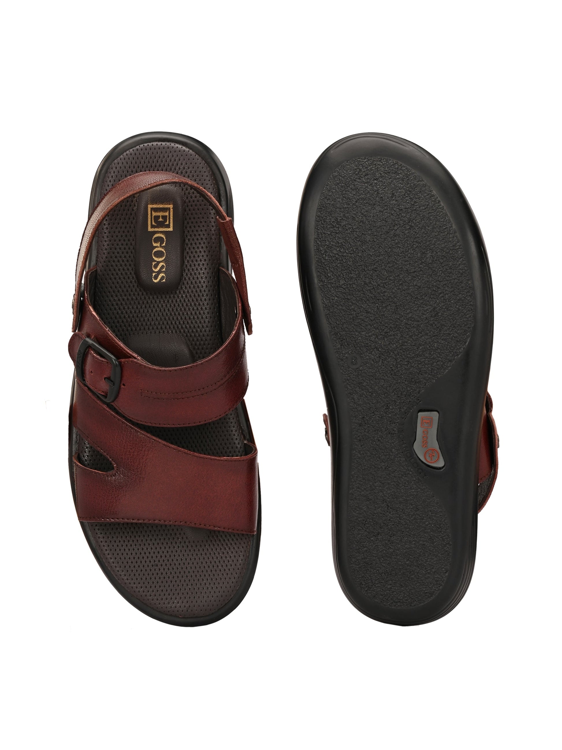 Egoss Leather Sandals For Men