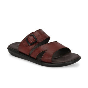 Egoss Leather Slippers For Men