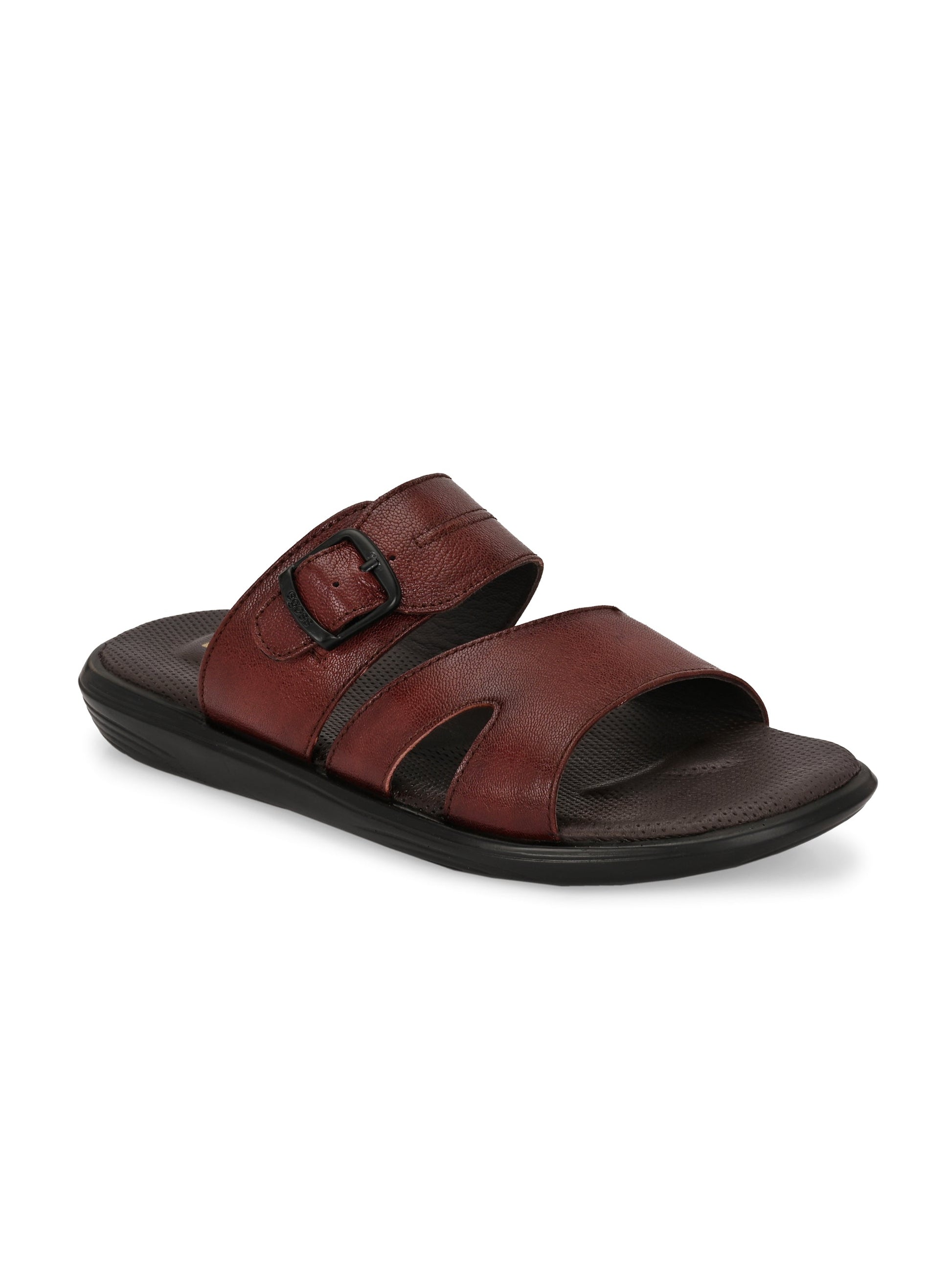 Egoss Leather Slippers For Men