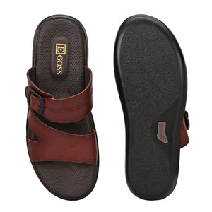 Egoss Leather Slippers For Men