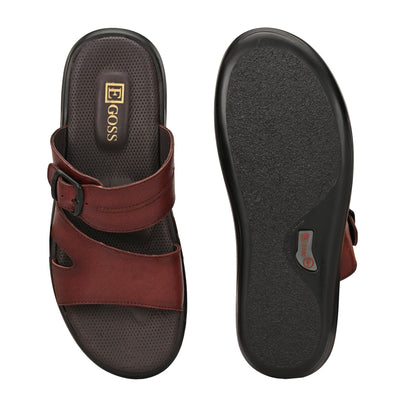 Egoss Leather Slippers For Men