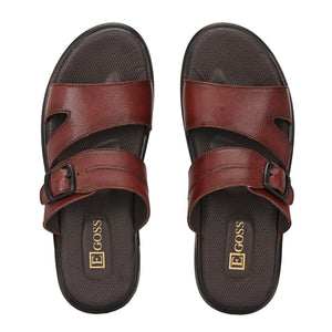 Egoss Leather Slippers For Men