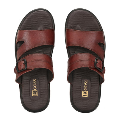 Egoss Leather Slippers For Men