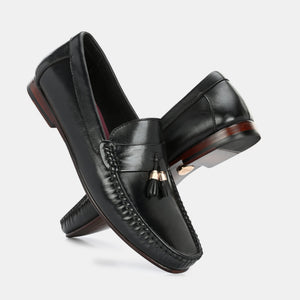 Black Tassel Loafers by Lafattio