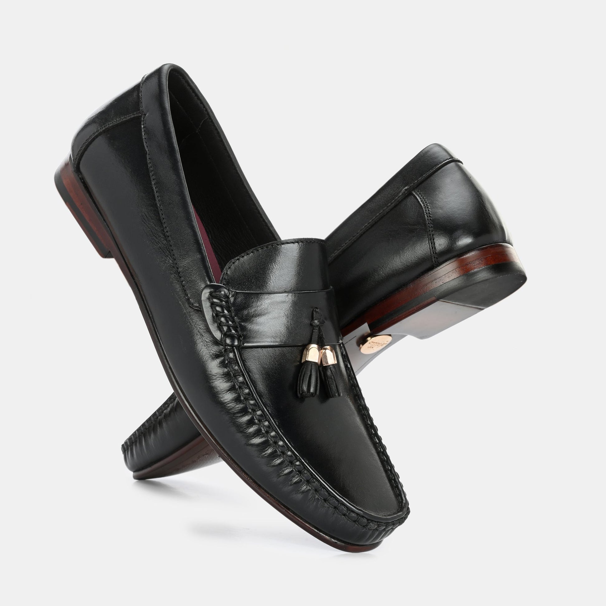 Black Tassel Loafers by Lafattio