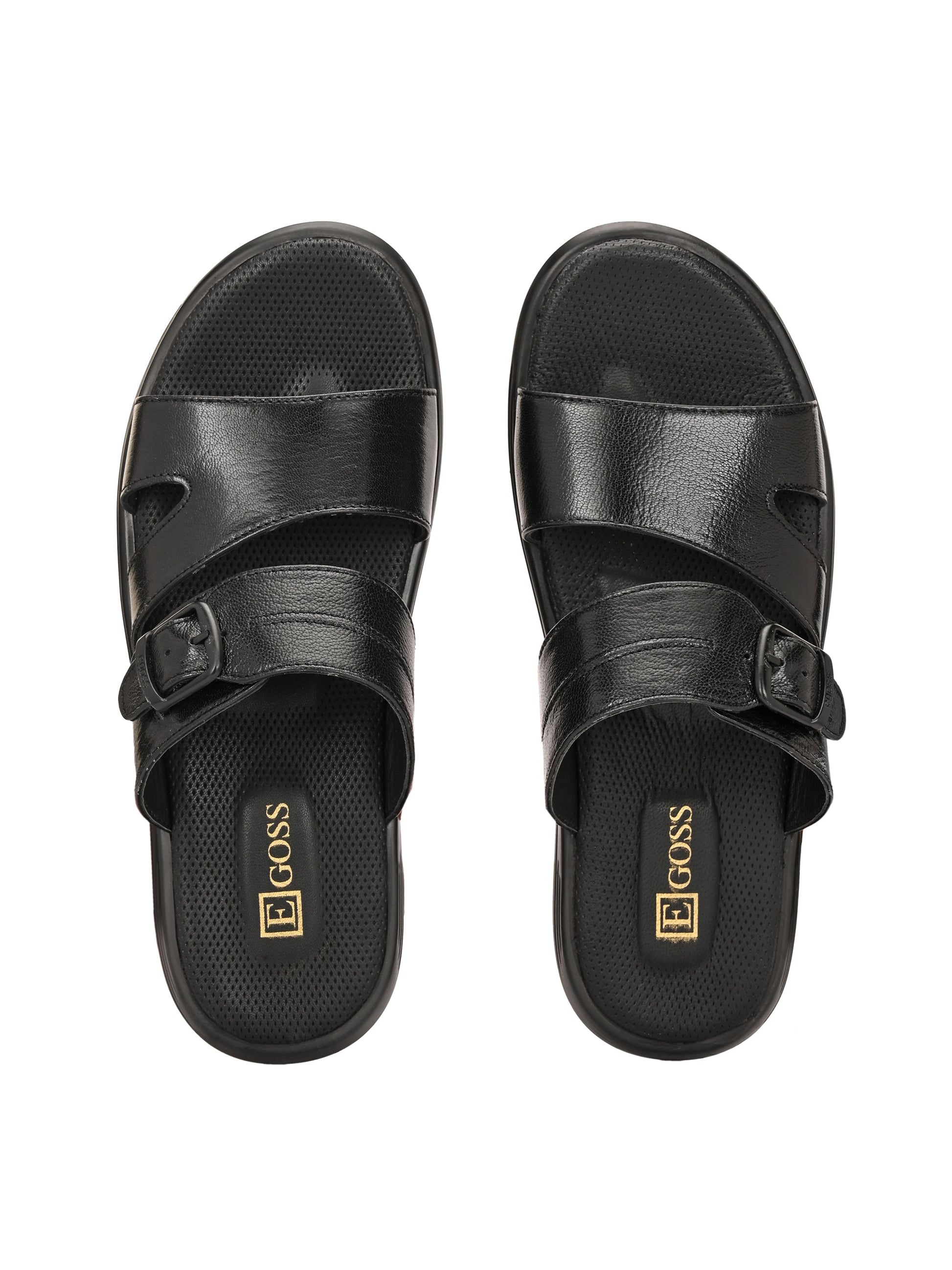 Egoss Leather Slippers For Men